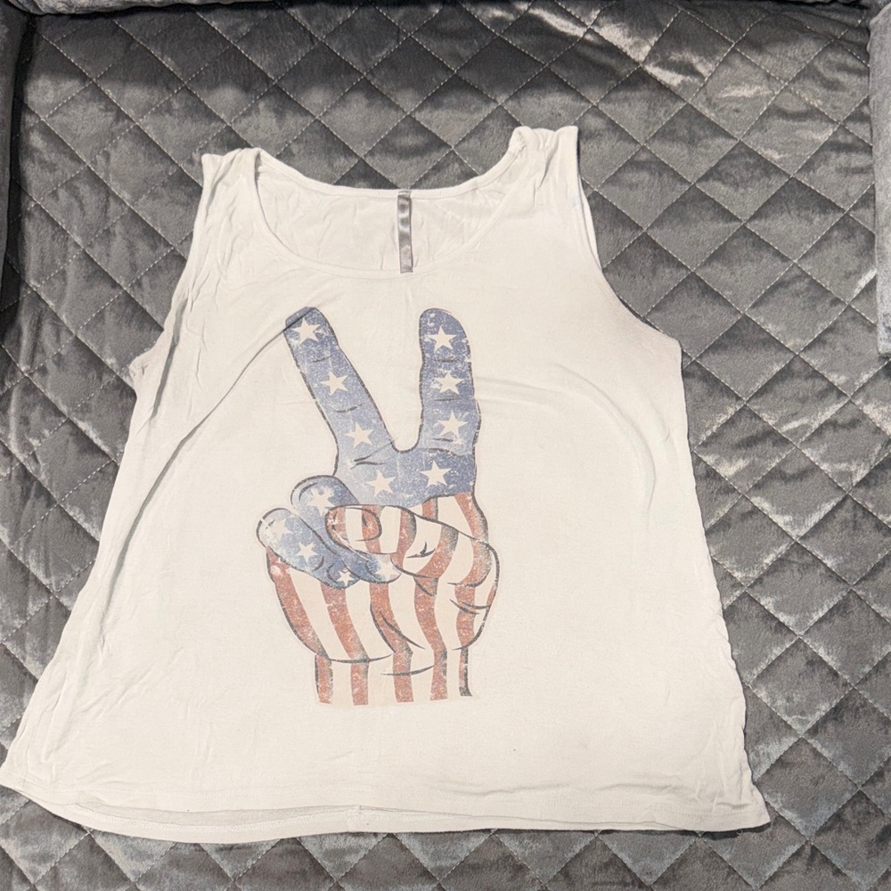 Patriotic Peace Sign Tank Top